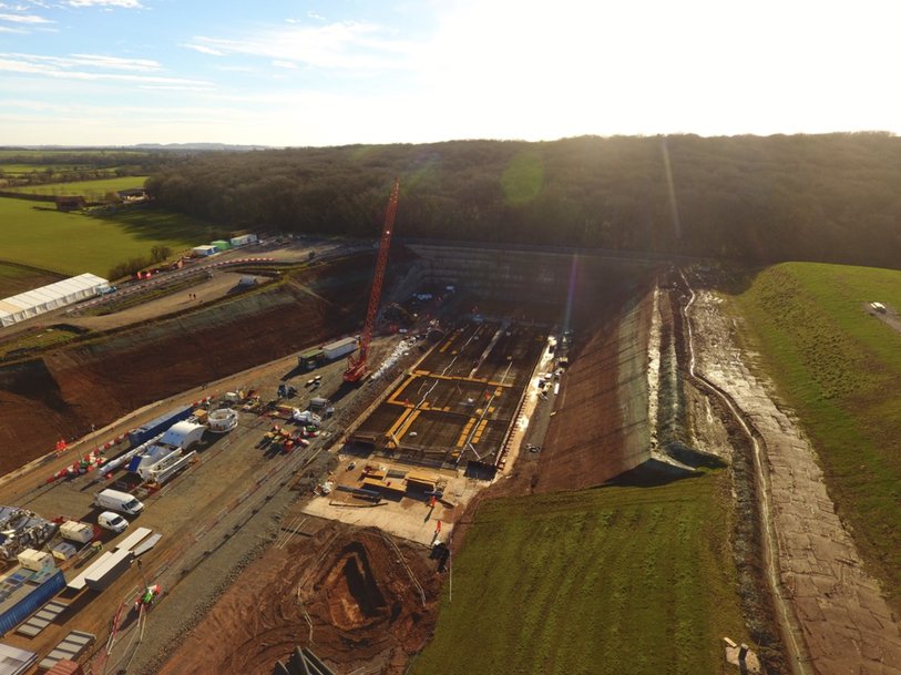Midlands-based Collins Earthworks prepares HS2 construction site for launch of tunnel boring machine